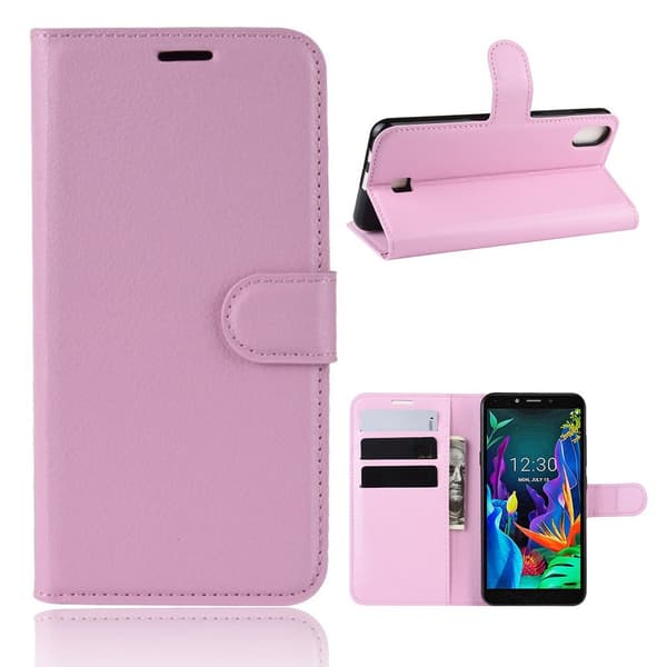 Classic LG K20 (2019) flip etui - Pink Pink