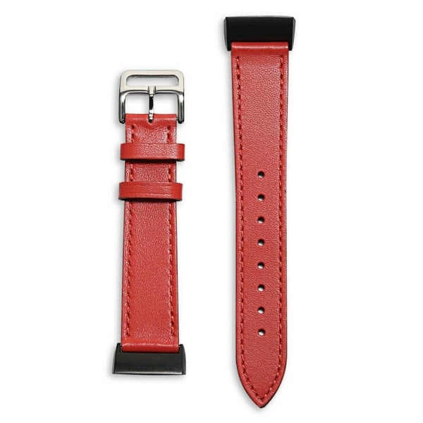 Fitbit Charge 5 genuine leather watch strap - Red Red