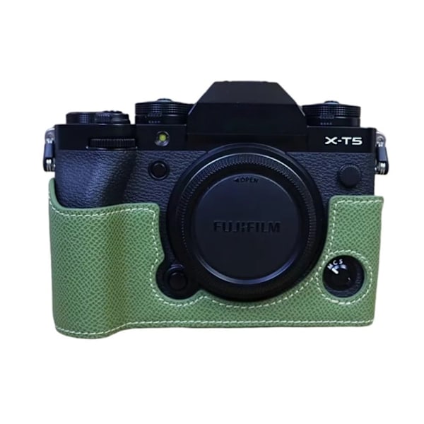 Fujifilm X-H2:n puolikkaan rungon nahkasuojus - Vihreä Green