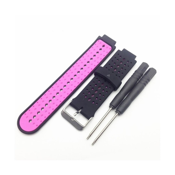Garmin forerunner universel silikone urrem - Lyserød / Sort Pink