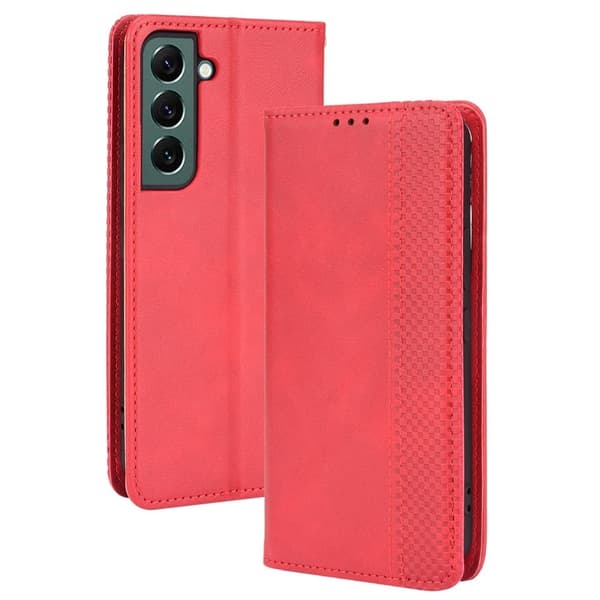 Bofink Vintage Samsung Galaxy S22 Plus Læretui - Rød Red