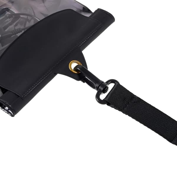 Universal waterproof pouch with lanyard for 8-inch smartphone Black