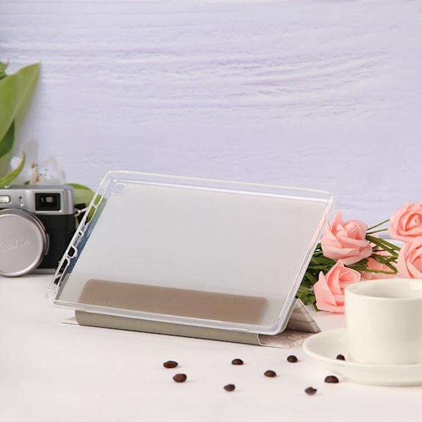 Stylish tri-fold læder flip etui til Amazon Fire HD 8 (2017) - lyserød blomst Pink