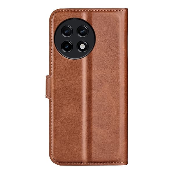 Hållbart konstläder OnePlus 11R / OnePlus Ace 2 fodral med plånbok - Brun Brun
