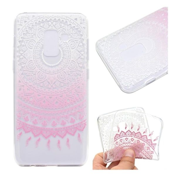 Mjukt fodral med mönstertryck för Samsung Galaxy J6 (2018) - Rosa Mandala Rosa