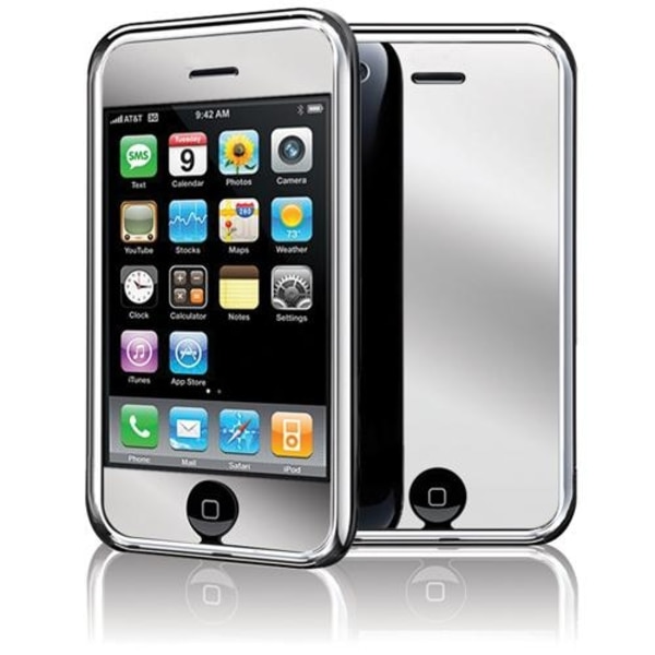 iPhone 3 G/GS Speilbilde Skjermbeskytter (3 Stk) Silver grey