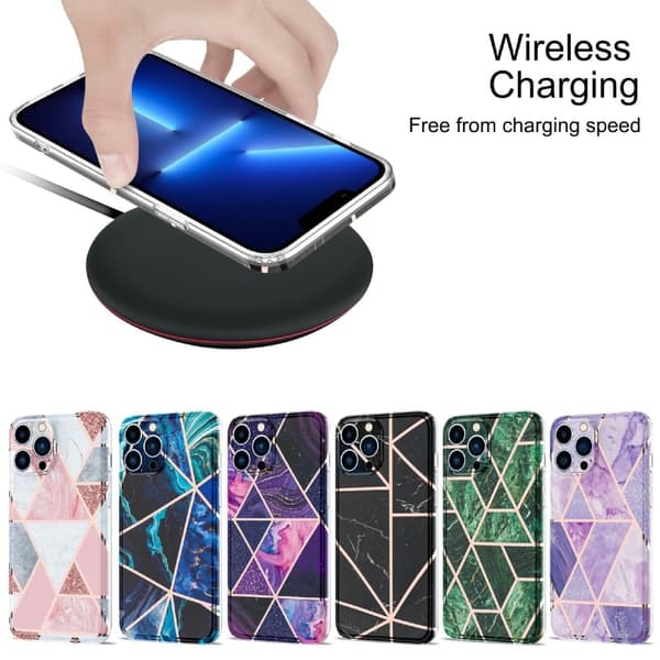 Marble iPhone 13 Pro Max Suojakotelo - Sininen Blue