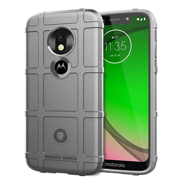 Motorola Moto G7 Play anti-shock grid case - Grey Silver grey