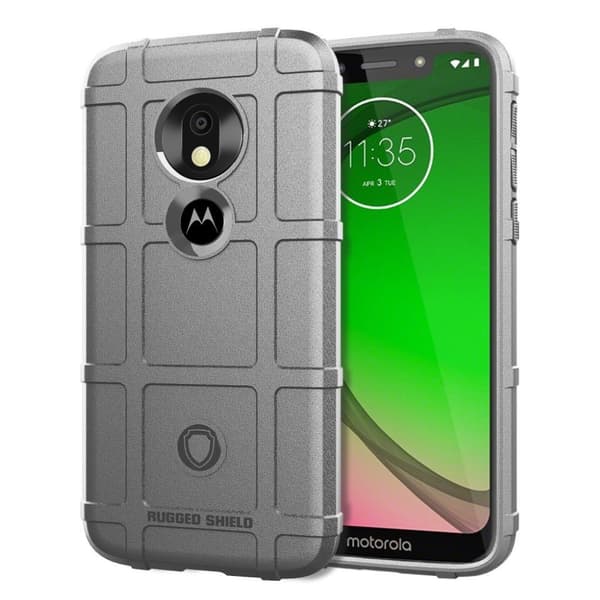 Motorola Moto G7 Play Støtabsorberende Etui - Grå Silver grey