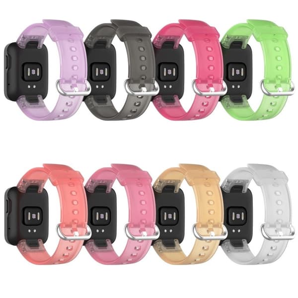 Xiaomi Mi Watch Lite / Redmi Watch läpinäkyvä kellonauha - Läpinäkyvä Vaaleanpunainen Pink