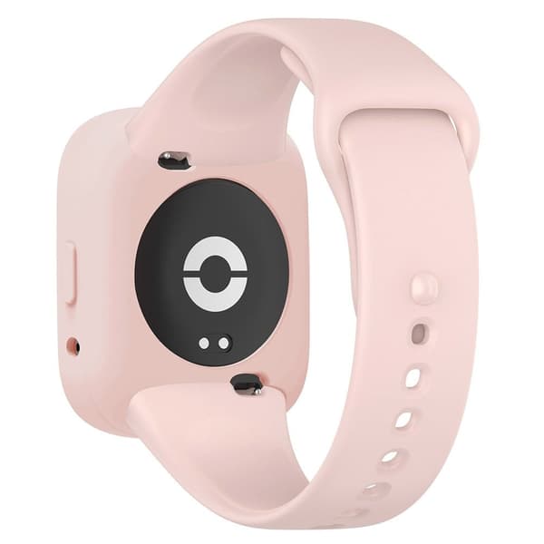 Klockfodral Xiaomi Redmi Watch 3 Lite / Watch 3 Active Skyddsram i mjuk silikon - Rosa Rosa