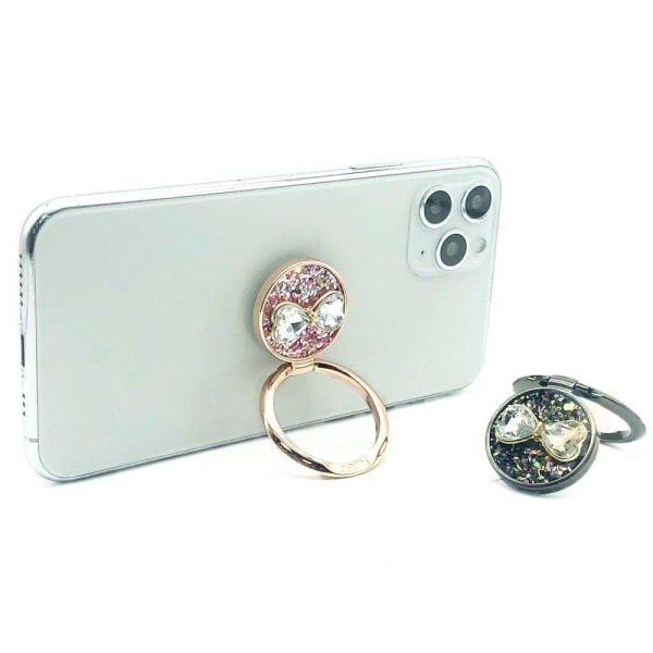 Universal bowknot glitter décor phone ring stand - Rose Gold Rosa
