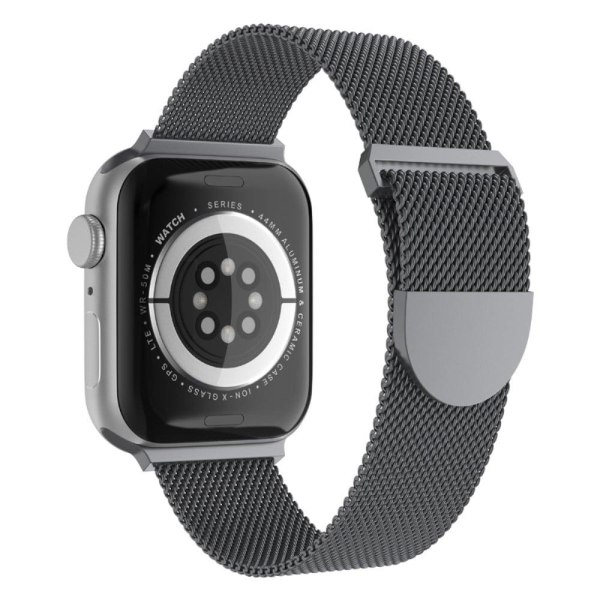 Apple Watch (45 mm) milanesisk urrem i fint mesh - Blå / Grå Silver grey