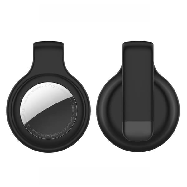 AirTags klipsdesignet silikonovertrekk - Svart Black