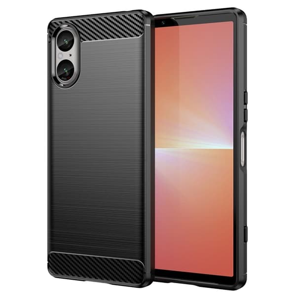 Carbon Flex Sony Xperia 5 V skal - Svart Svart