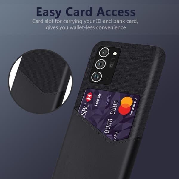 Bofink Samsung Galaxy Note 20 Ultra Card deksel - Svart Black