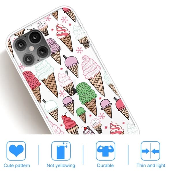 Deco iPhone 12 Pro Max Etui - Fargerik Ice Cream Multicolor