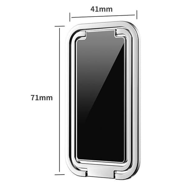 Universal fingerring telefonholder i sinklegering - Sølv Silver grey