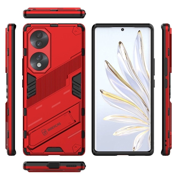 Stødsikker Hybrid Cover med A Moderne Touch til Honor 70 - Rød Red