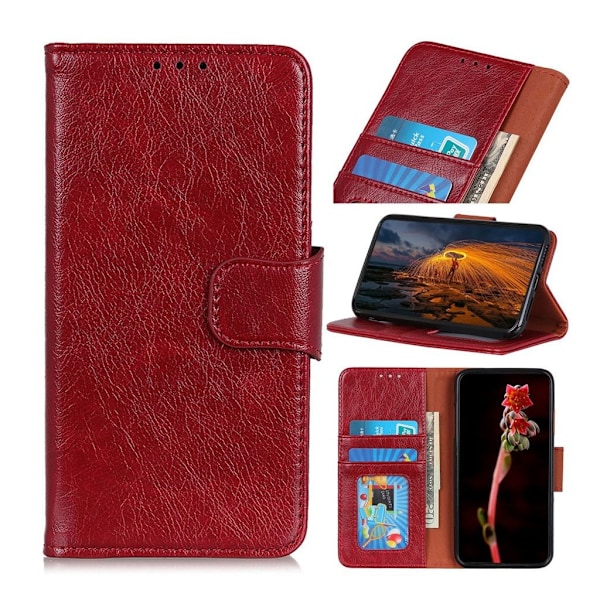 Nokia 1 Plus nappa split lædercover - rød Red
