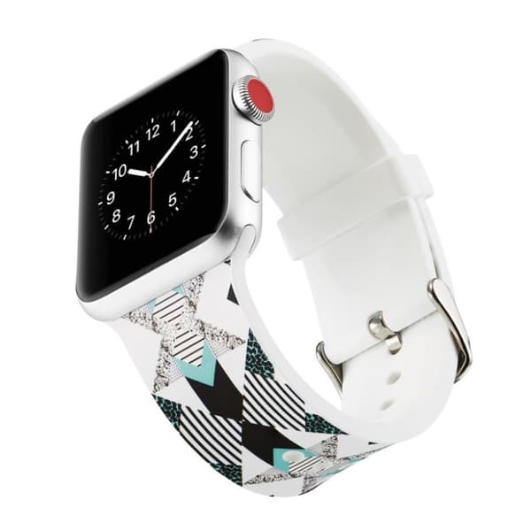 Apple Watch serie 4 44mm silikoneurrem - Lodret stribe Multicolor