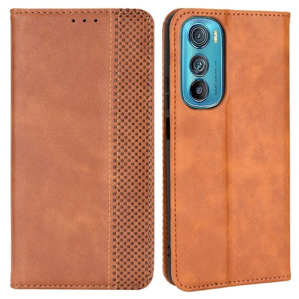 Bofink Vintage läder Motorola Edge 30 fodral - Brun Brun