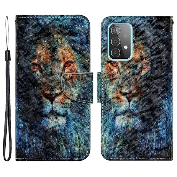Wonderland Samsung Galaxy A53 5G Läppäkotelo - Lion Multicolor