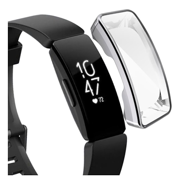 Fitbit Inspire / Inspire HR galvanointikotelo - Hopea Silver grey