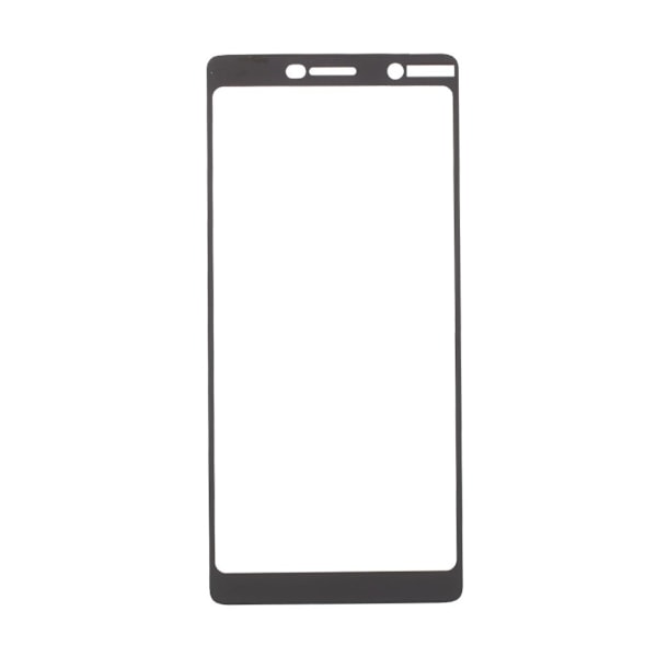 Nokia 7 Plus lasinen näytönsuoja - Musta Transparent