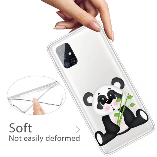 Deco Samsung Galaxy M51 kotelot - Panda Syö Bambua White