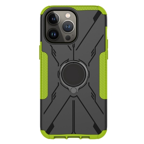 Kickstand-skydd med magnetisk platta för iPhone 14 Pro - Grön Grön
