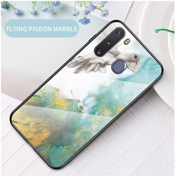 Fantasy Marmor Samsung Galaxy A21 skal - Flygande Duva multifärg