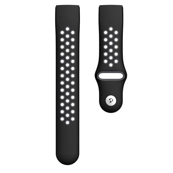 Fitbit Charge 3 tofarvet silikone Urrem - Sort Black