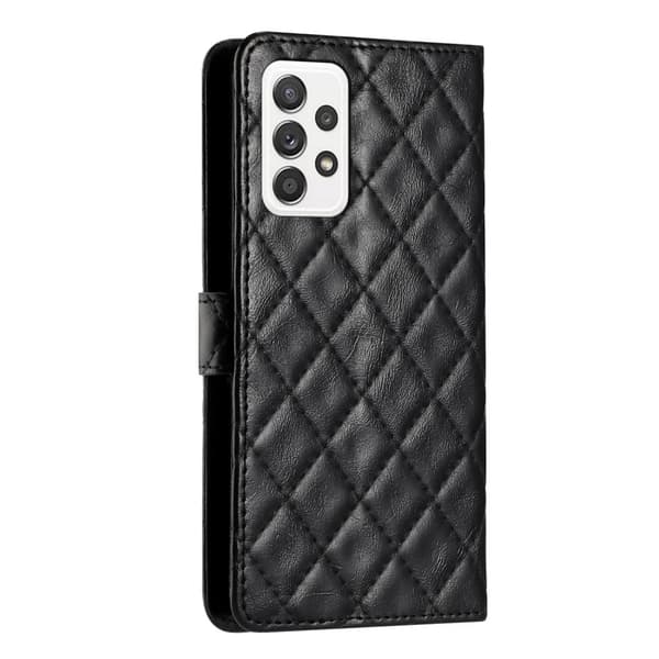 Funktionelt Samsung Galaxy A73 rombe etui med pung Black