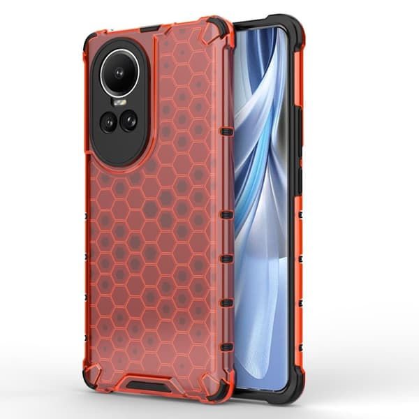 Bofink Honeycomb Oppo Reno10 Etui - Rød Red