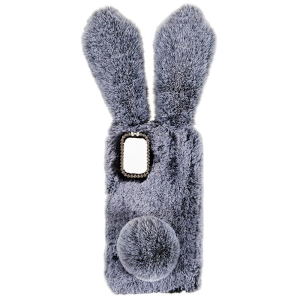 Fluffy Rabbit Nokia G21 Cover - Sølv/Grå Silver grey