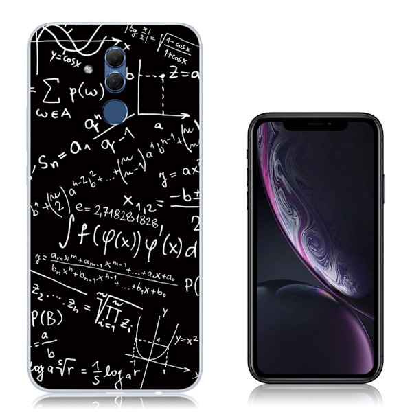 Huawei Mate 20 Lite Bild mönstrat flexibelt silikonplast mobilskal - Matematiska Symboler multifärg