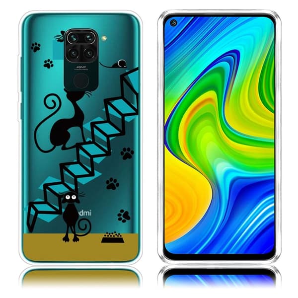 Deco Xiaomi Redmi Note 9 Cover - Katte Fodaftryk Black