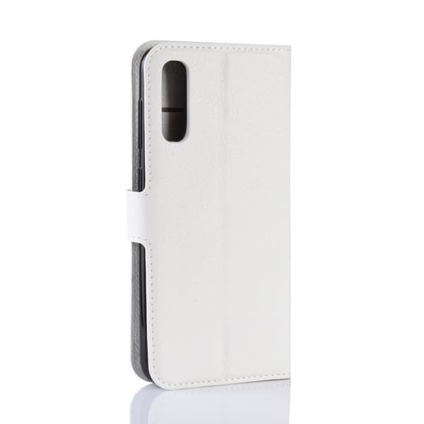 Samsung Galaxy A50 Litchi Skinnetui - Hvit White