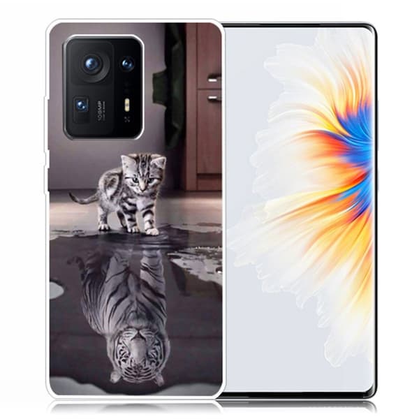 Deco Xiaomi Mix 4 skal - Katt Och Tiger Silvergrå