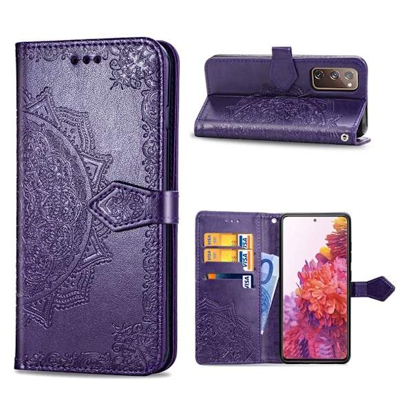 Mandala Samsung Galaxy S20 FE 5G / S20 FE Flip kotelo - Violetti Purple