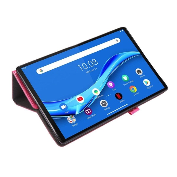 Crazy Horse Lenovo Tab M10 FHD Plus flipomslag i læder - Rose Pink