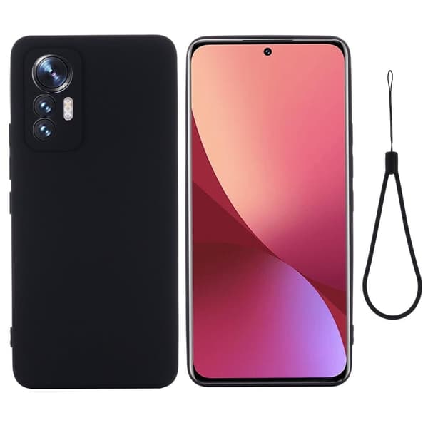 Matte Liquid Xiaomi 12 Lite silikone cover - Sort Black