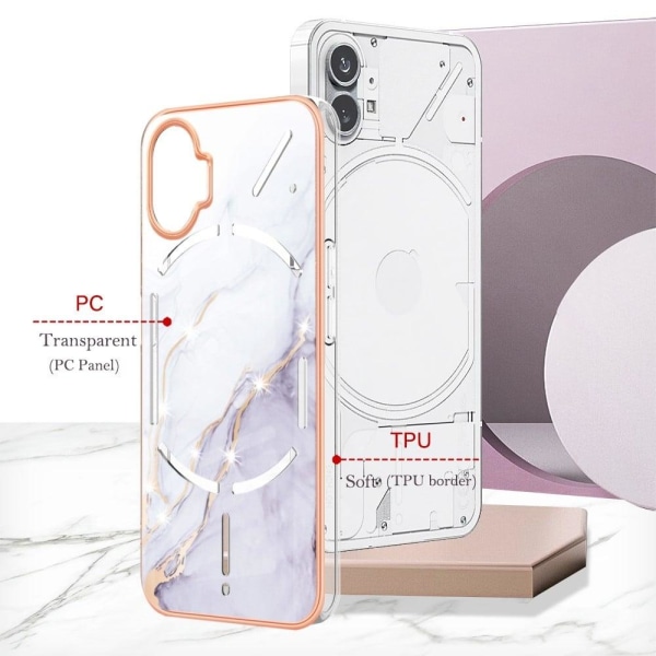 Marble Nothing Phone (1) Etui - Hvid Marmor White