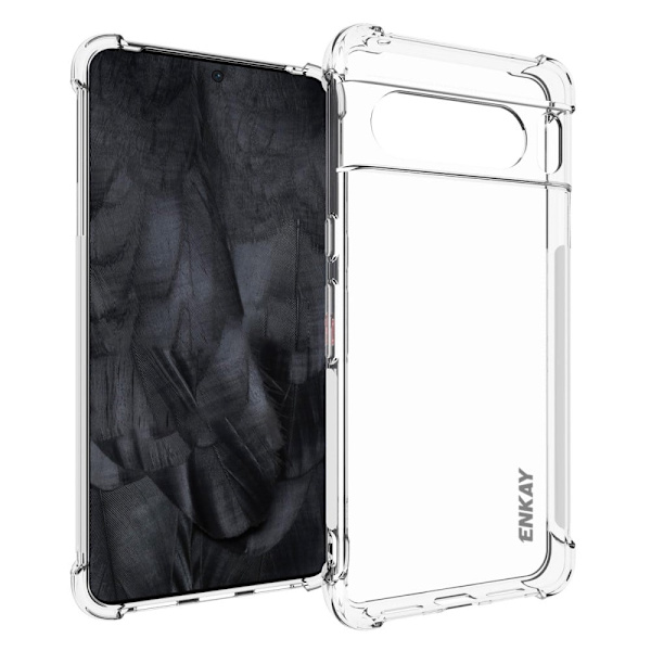 ENKAY gjennomsiktig fallsikkert etui for Google Pixel 8 Pro Transparent