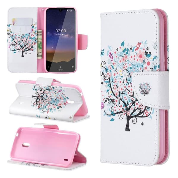 Wonderland Nokia 2.2 etui - Blomstret Træ Multicolor