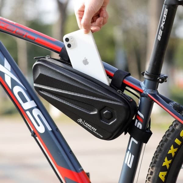 WEST BIKING vedenpitävä pyörä putki laukku matkapuhelin Black