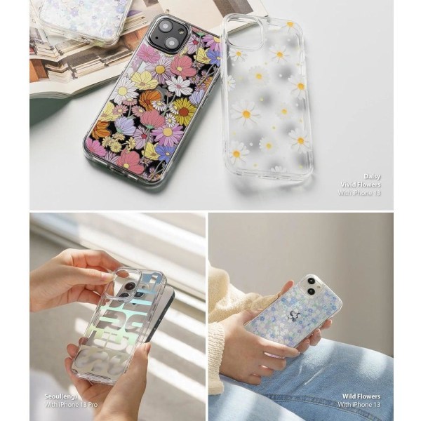 RINGKE FUSION DESIGN - iPhone 13 Pro - Vilde Blomster Multicolor