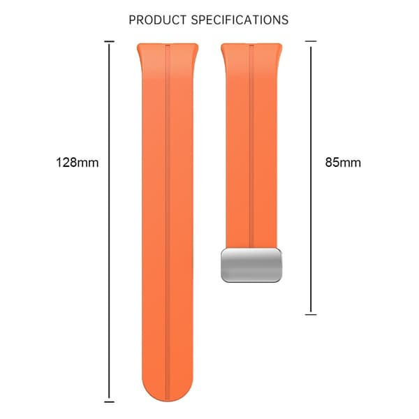 Samsung Galaxy Fit3 udskiftningsarmbånd Blød silikoneurrem med magnetisk foldespænde - Sort Black