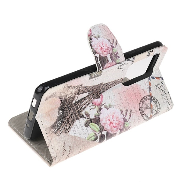 Wonderland Samsung Galaxy Note 20 Ultra Flip Etui - Eiffel Tårn Silver grey